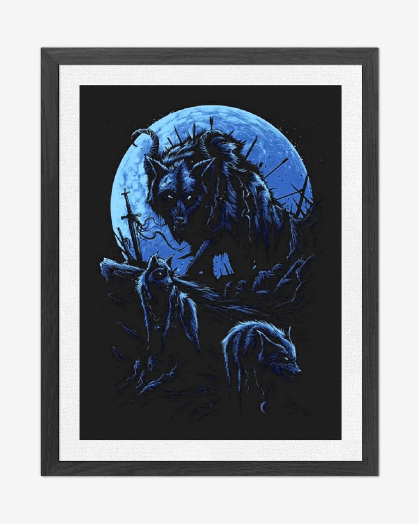 Cuadro decorativo Negro de Wolf 3
