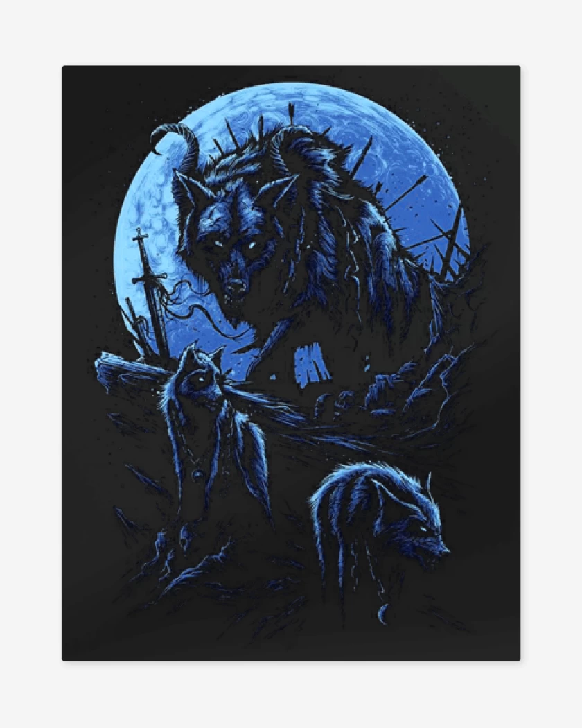 Print metalico Negro de Wolf 3