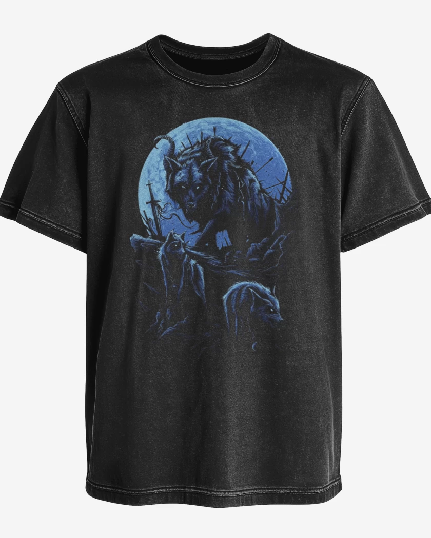 Polera desgastada Wolf 3