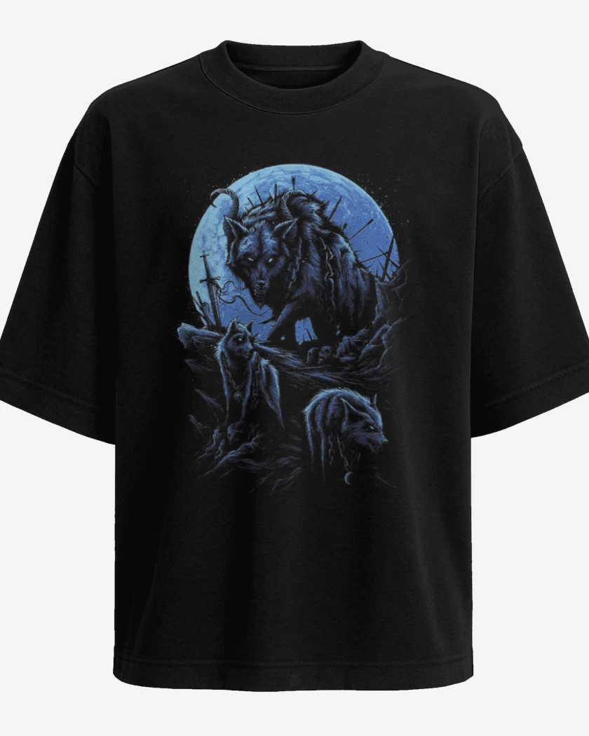 Polera Oversize Negro de Wolf 3