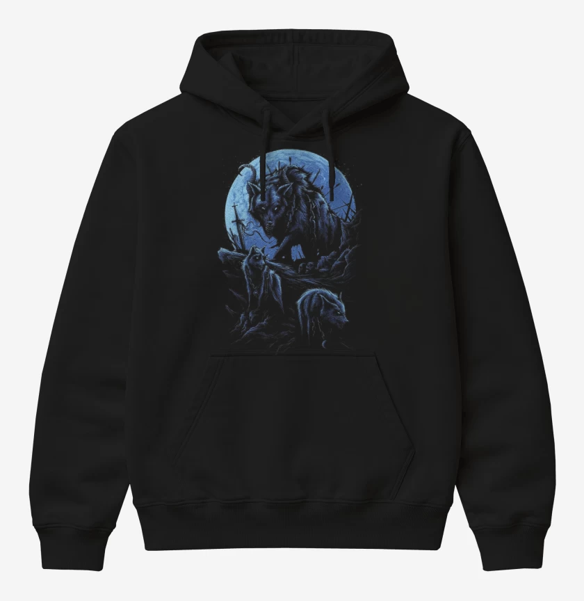 Poleron Canguro básico Negro de Wolf 3