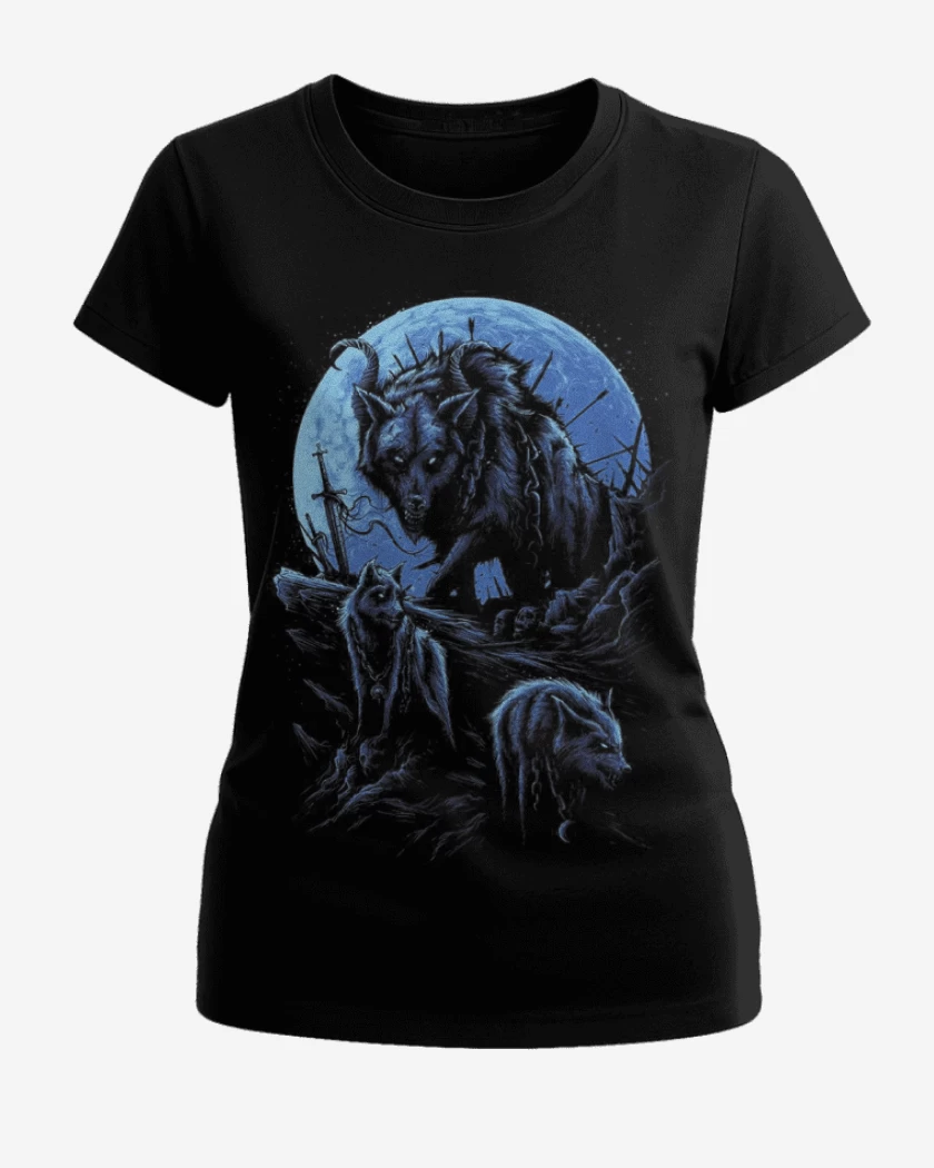 Polera de Mujer Negro de Wolf 3