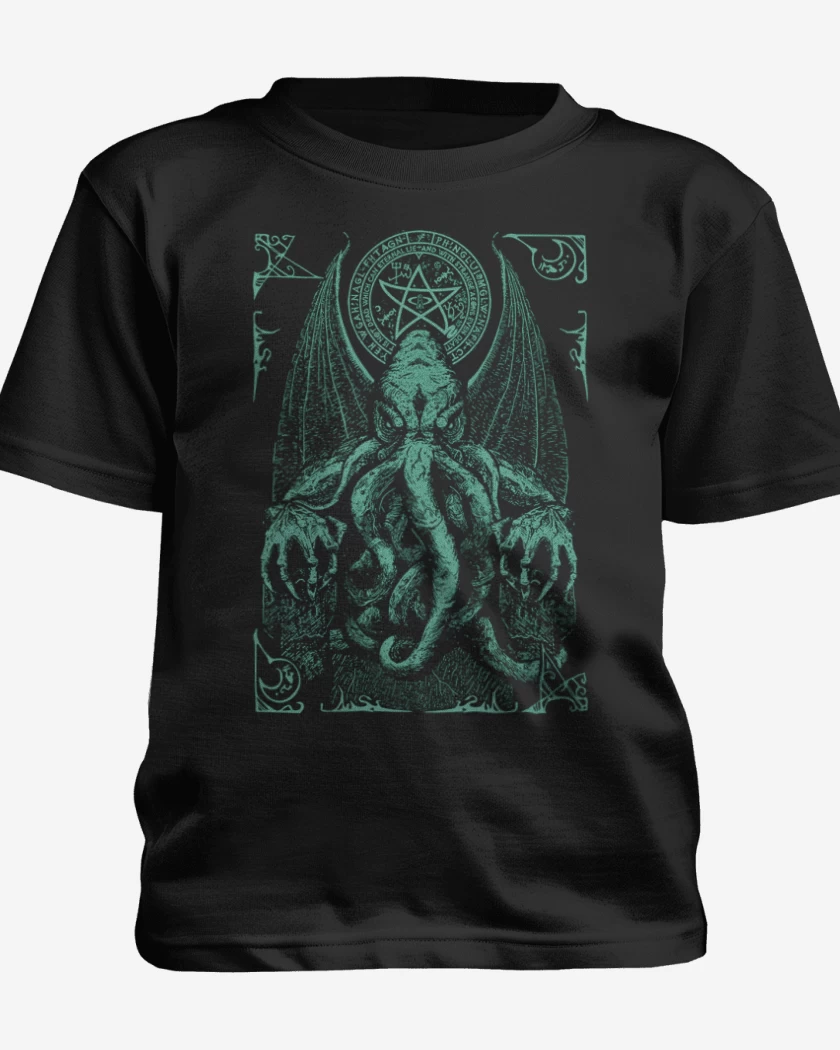 Polera de niño Negro de Cthulhu 2