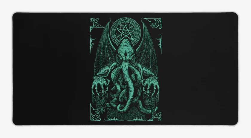 Mouse pad Gamer Negro de Cthulhu 2