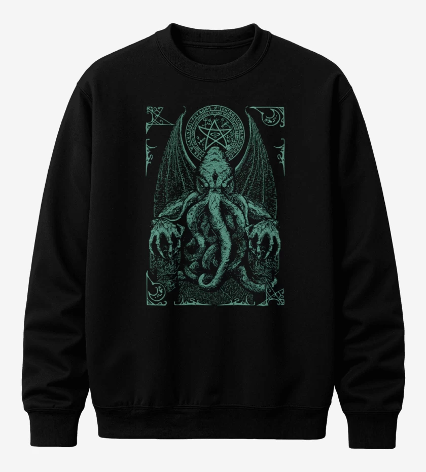 Poleron polo Negro de Cthulhu 2