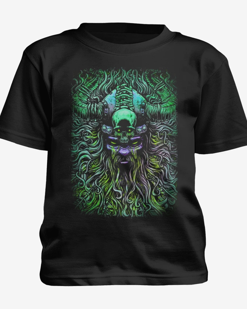 Polera de niño Negro de Vikingo loco