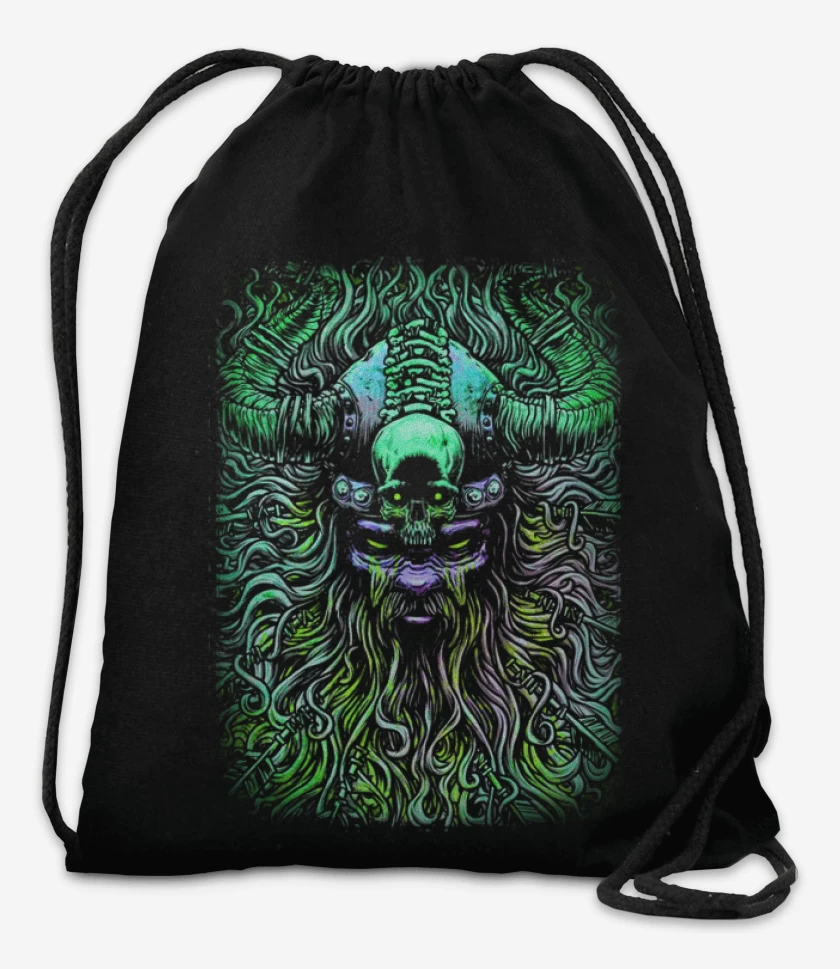 Mochila Negro de Vikingo loco