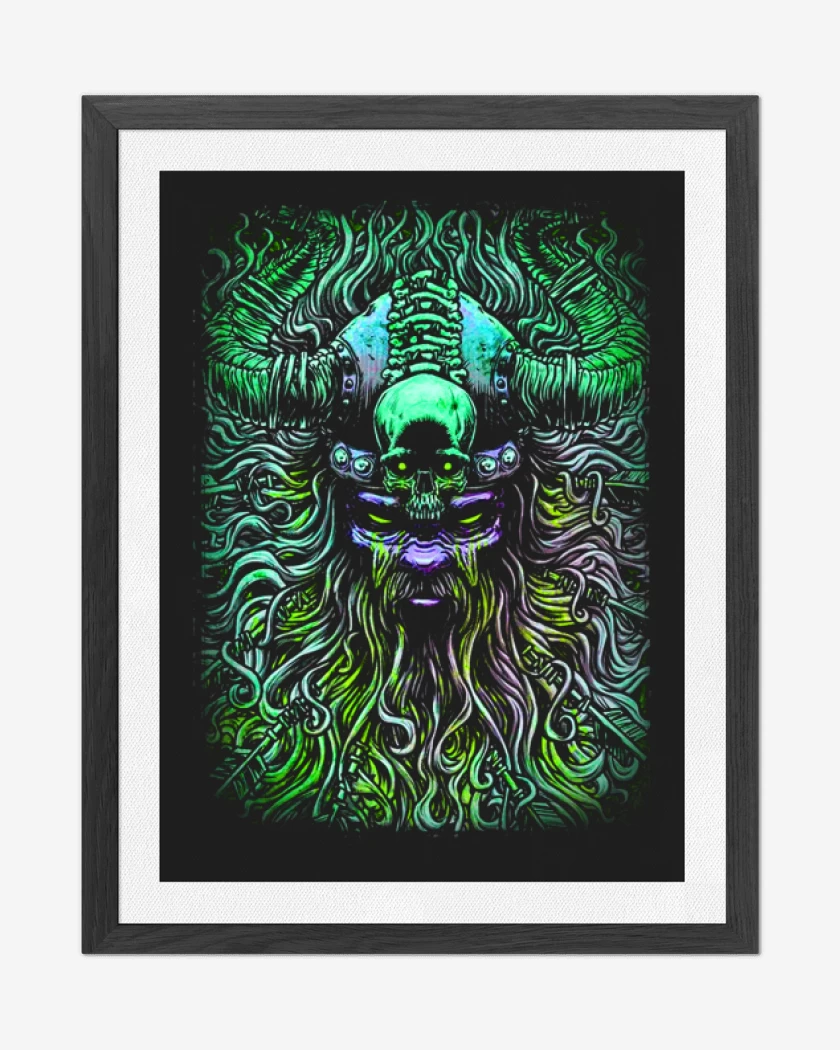 Cuadro decorativo Negro de Vikingo loco