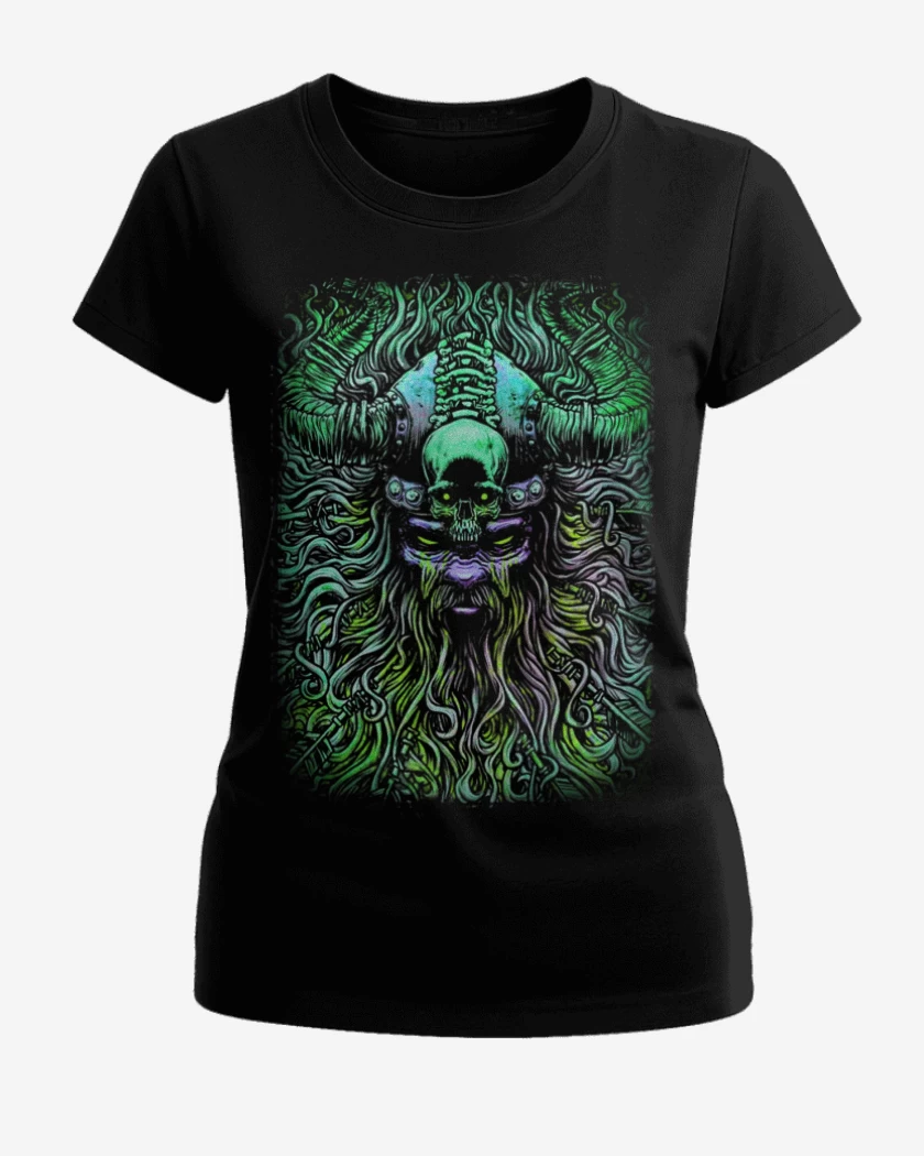 Polera de Mujer Negro de Vikingo loco