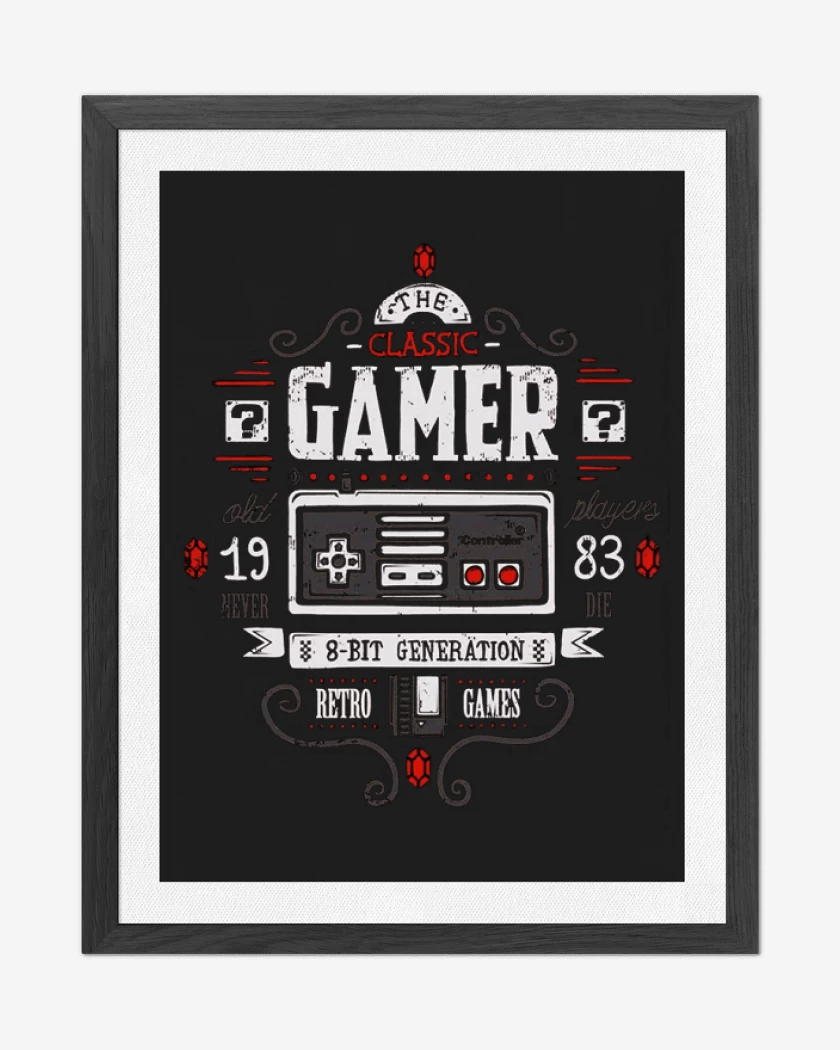 Cuadro decorativo Negro de Classic Gamer