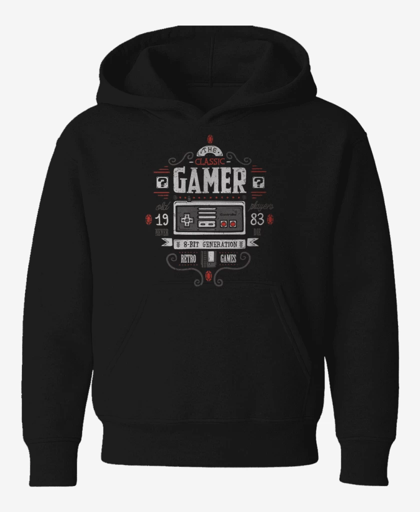 Poleron de niño Negro de Classic Gamer