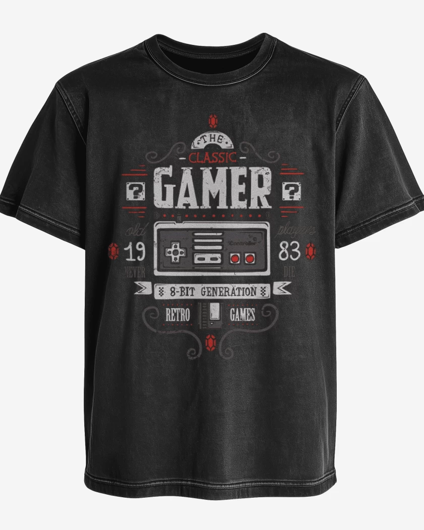 Polera desgastada Classic Gamer