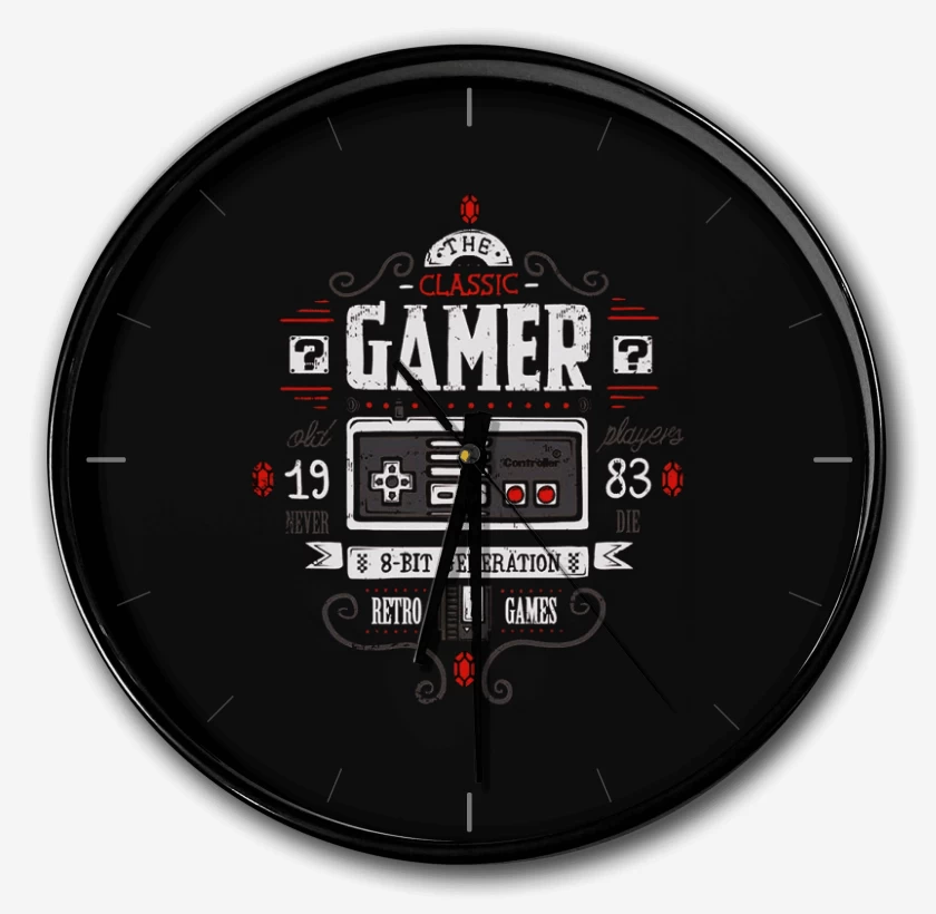 Reloj Negro de Classic Gamer