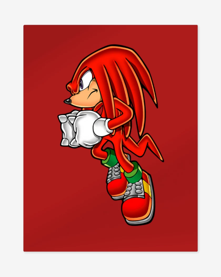 Print metalico Rojo de Knuckles 