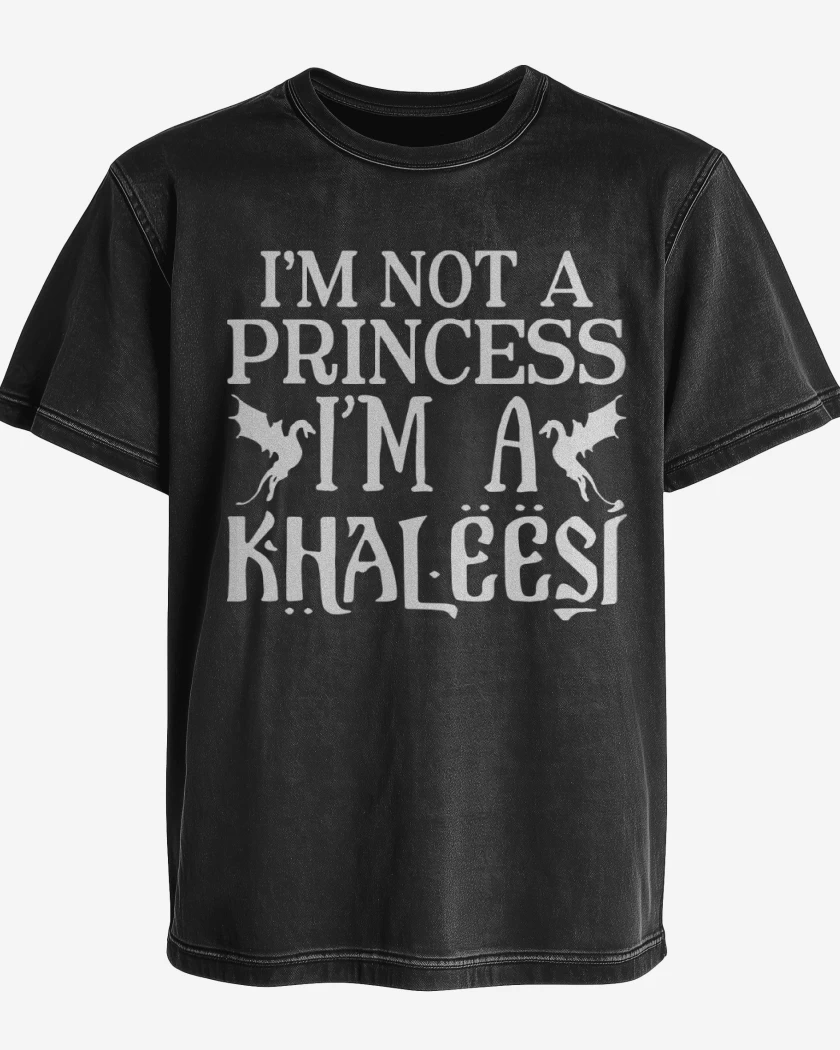 Polera desgastada Negro de Khaleesi