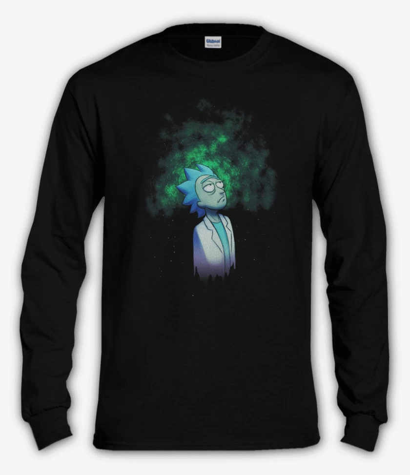 Polera manga larga Negro de Rick