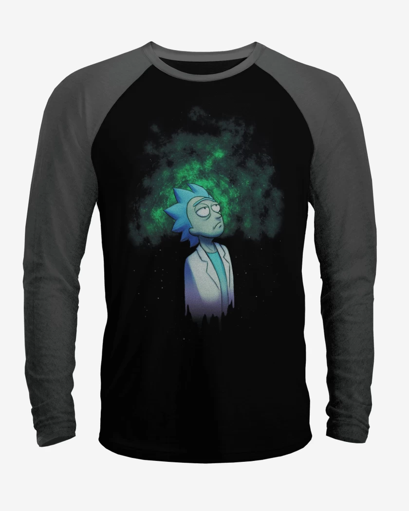 Polera Raglan Negro / Negro Heather de Rick