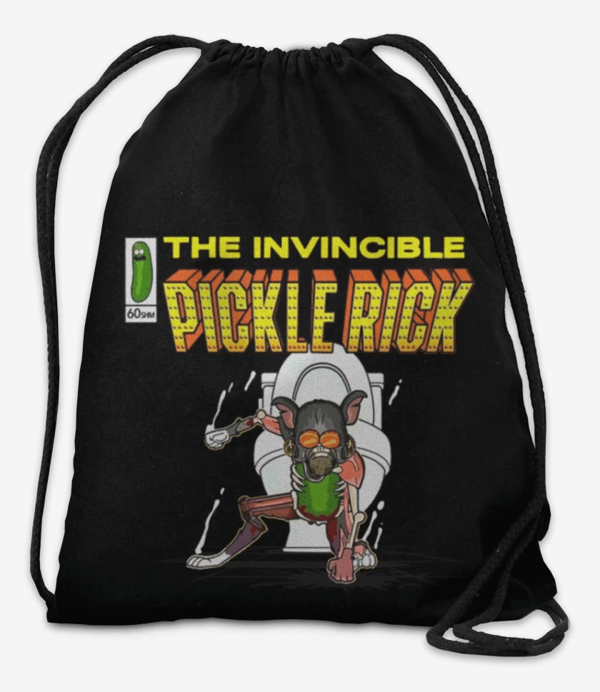 Mochila Negro de The invincible Pickle Rick