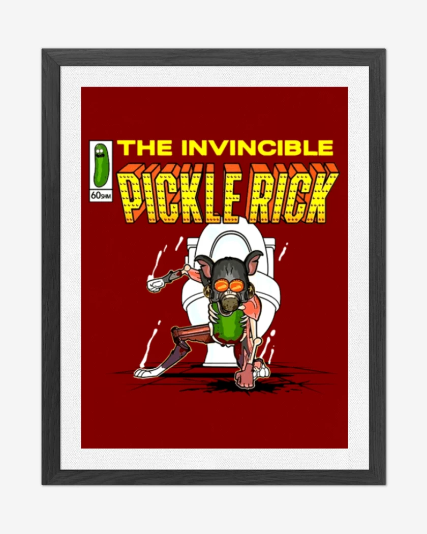 Cuadro decorativo Rojo de The invincible Pickle Rick