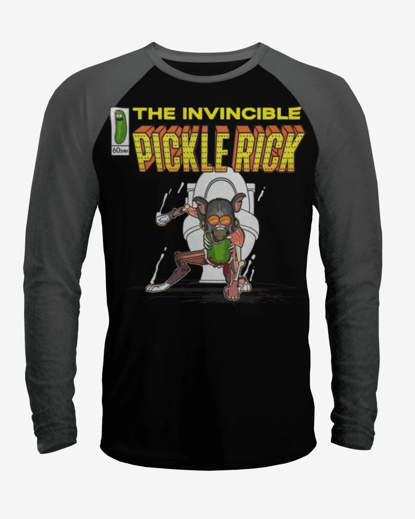 Polera Raglan The invincible Pickle Rick