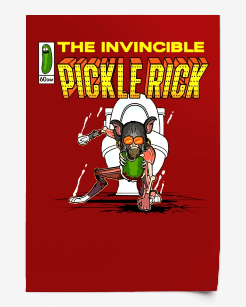 Print The invincible Pickle Rick