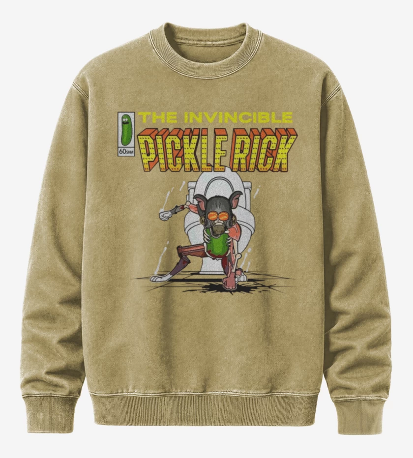 Poleron Polo Acid Wash Beige de The invincible Pickle Rick