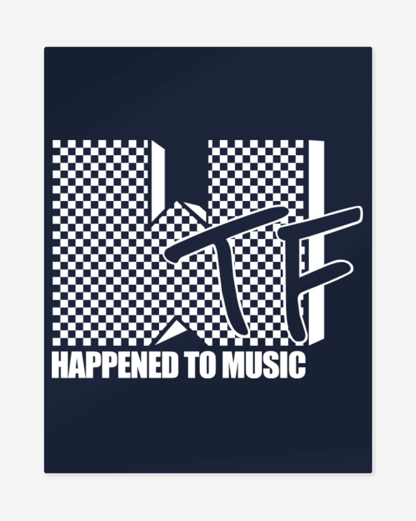 Print metalico Azul Marino de WTF - Happened to music