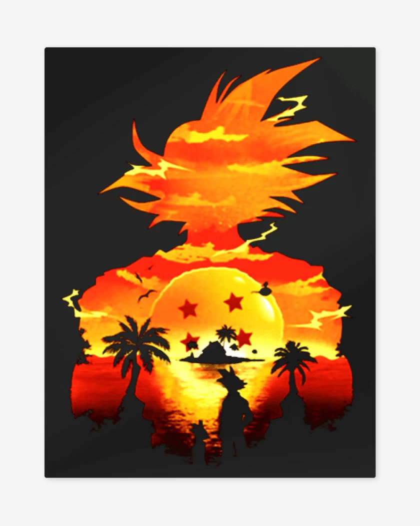 Print metalico Negro de Dbz horizonte