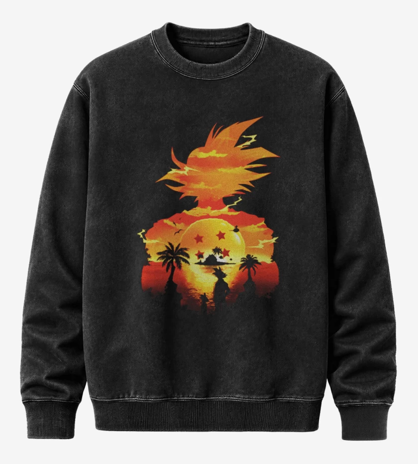 Poleron Polo Acid Wash Negro de Dbz horizonte