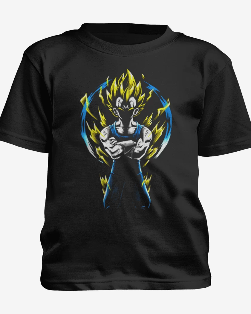 Polera de niño Negro de Majin vegeta