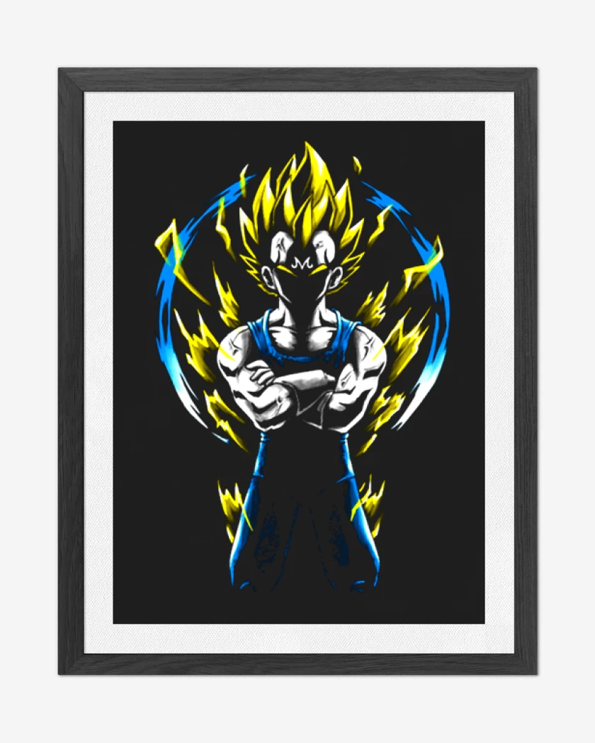 Cuadro decorativo Negro de Majin vegeta