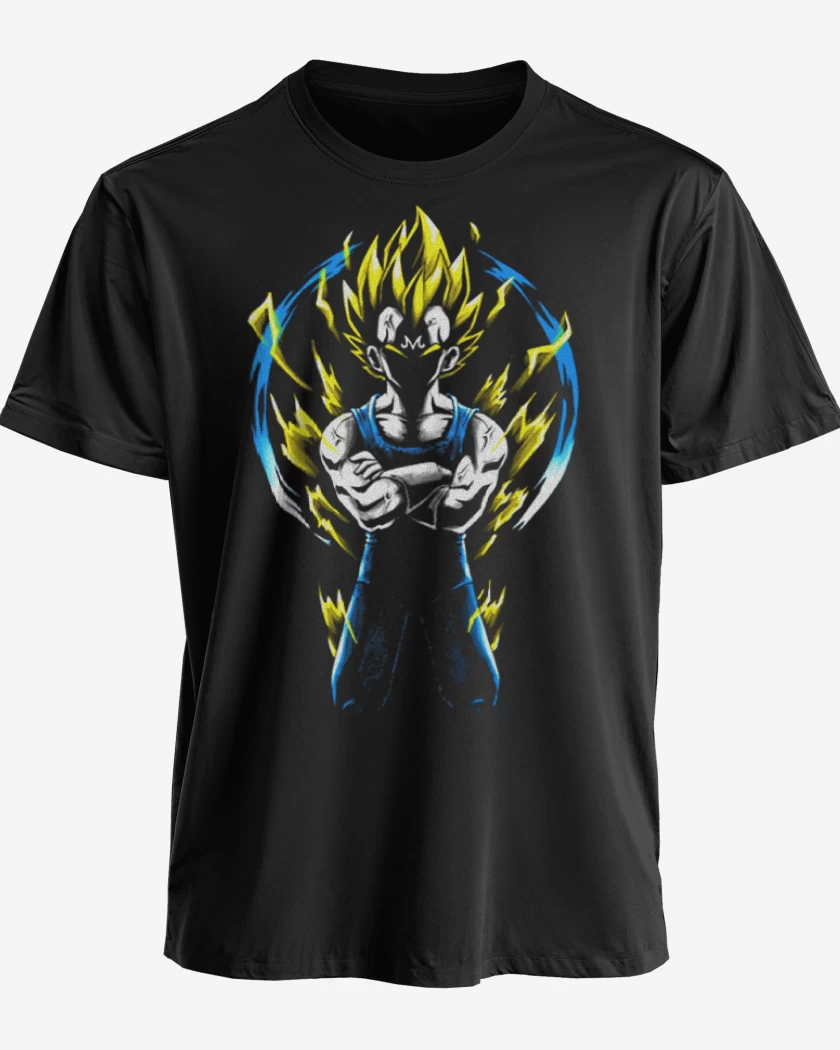 Polera premium Negro de Majin vegeta