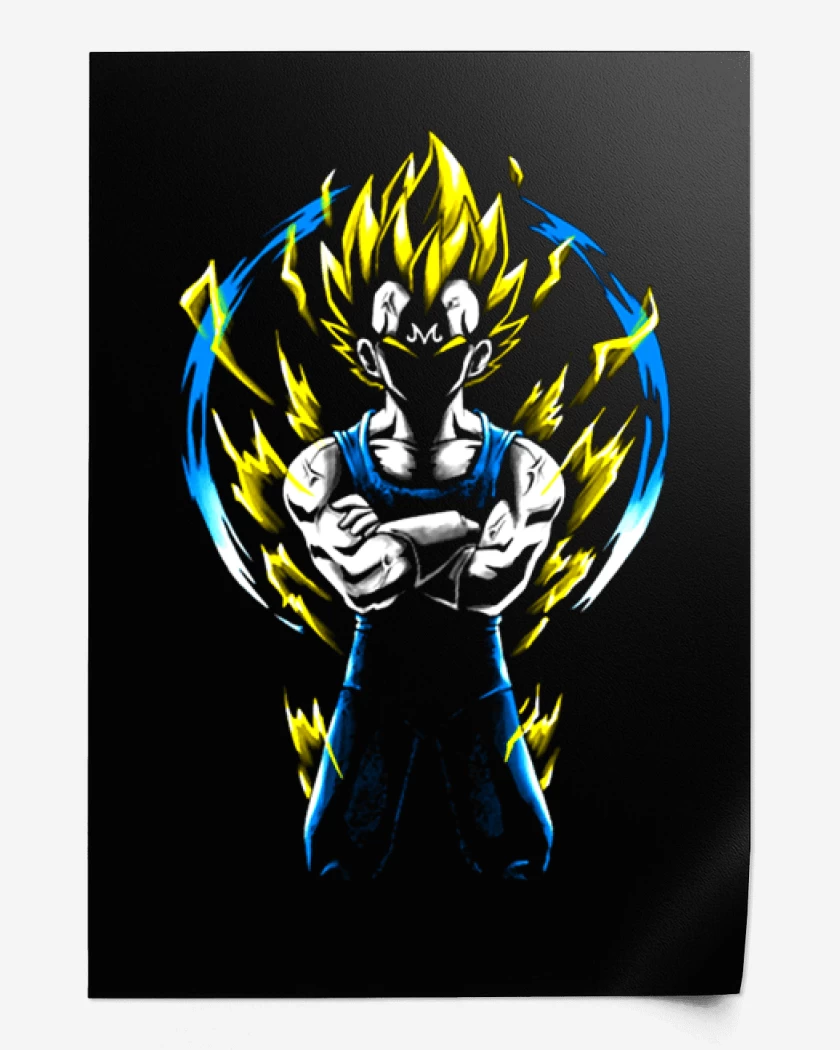 Print Negro de Majin vegeta