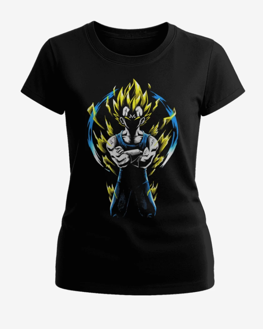 Polera de Mujer Negro de Majin vegeta