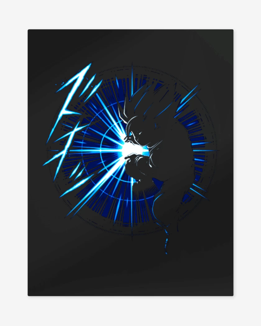 Print metalico Negro de Kame hame