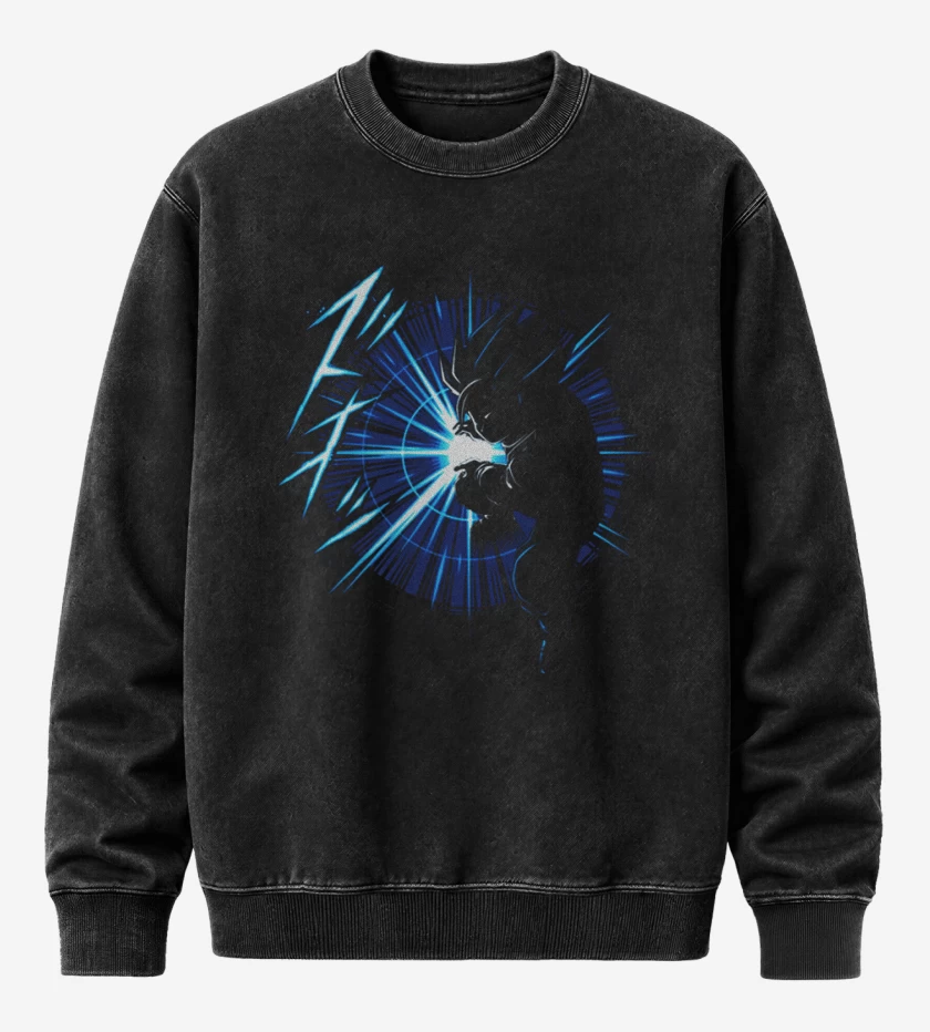 Poleron Polo Acid Wash Negro de Kame hame