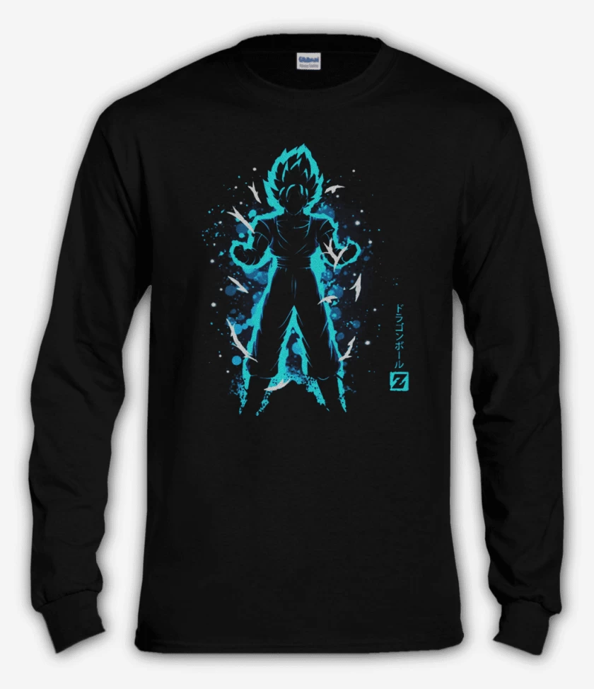 Polera manga larga Negro de Goku 3