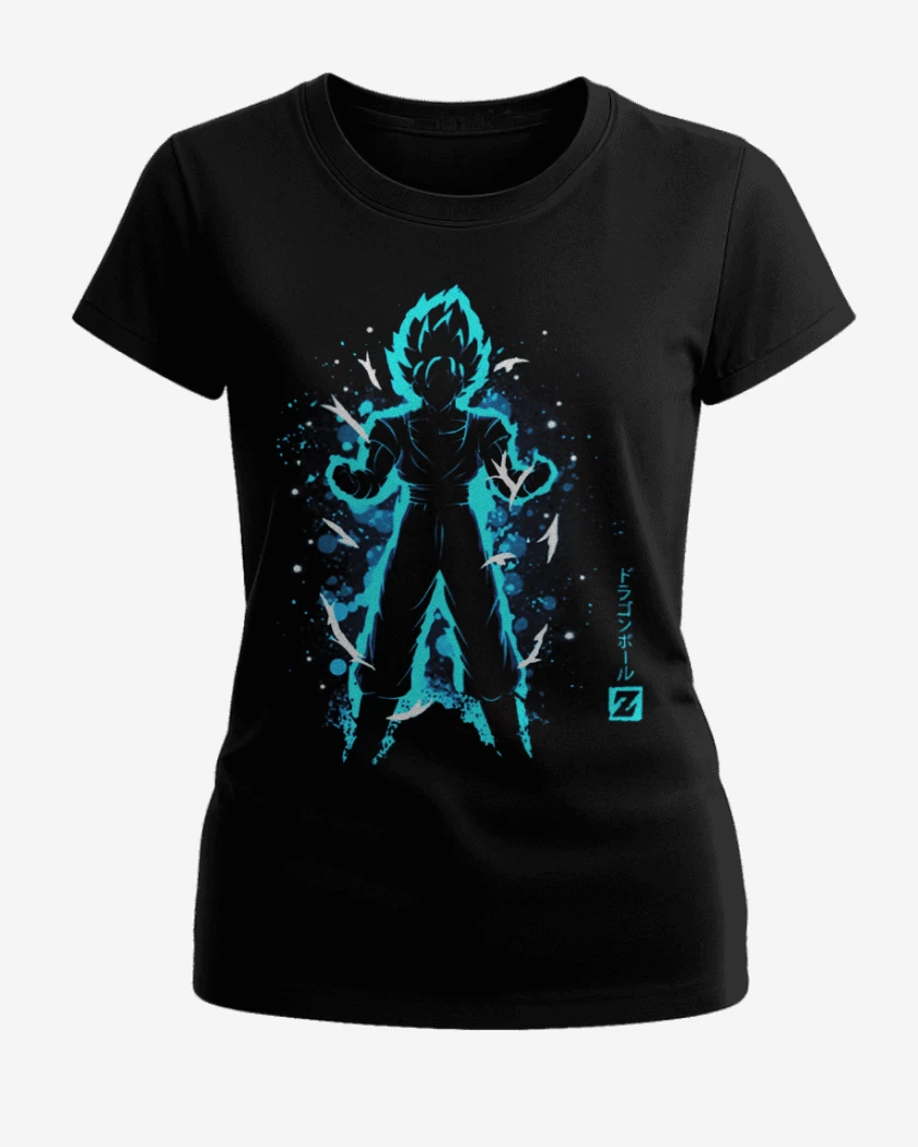 Polera de Mujer Negro de Goku 3