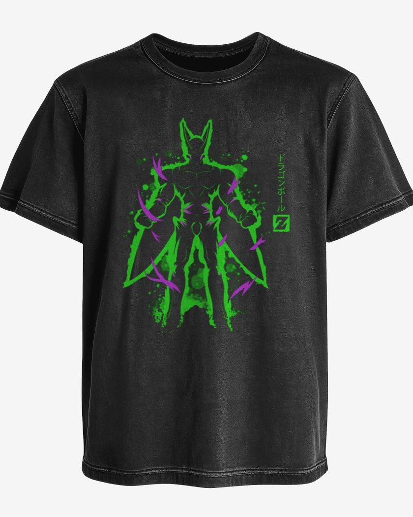 Polera desgastada Negro de Cell