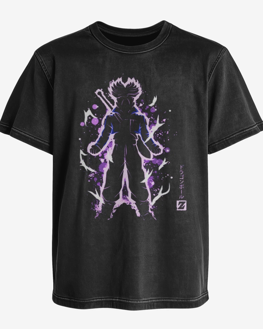 Polera desgastada Negro de Trunks