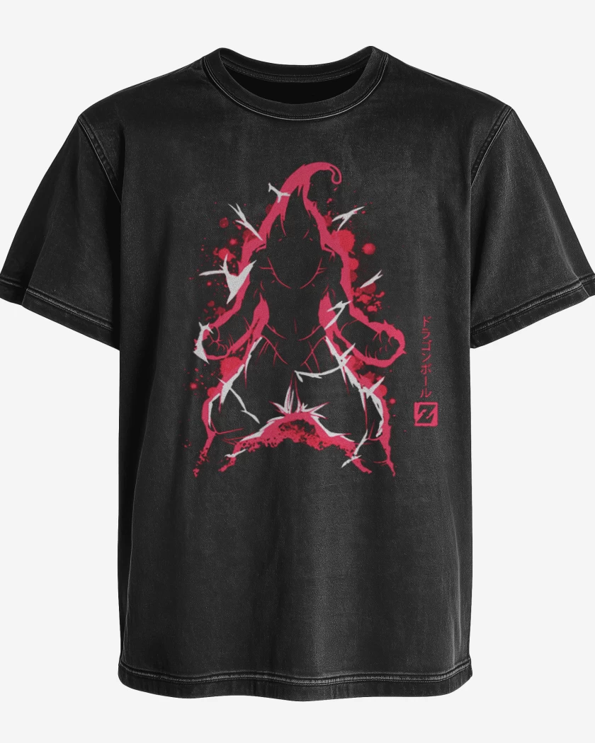 Polera desgastada Negro de boo 
