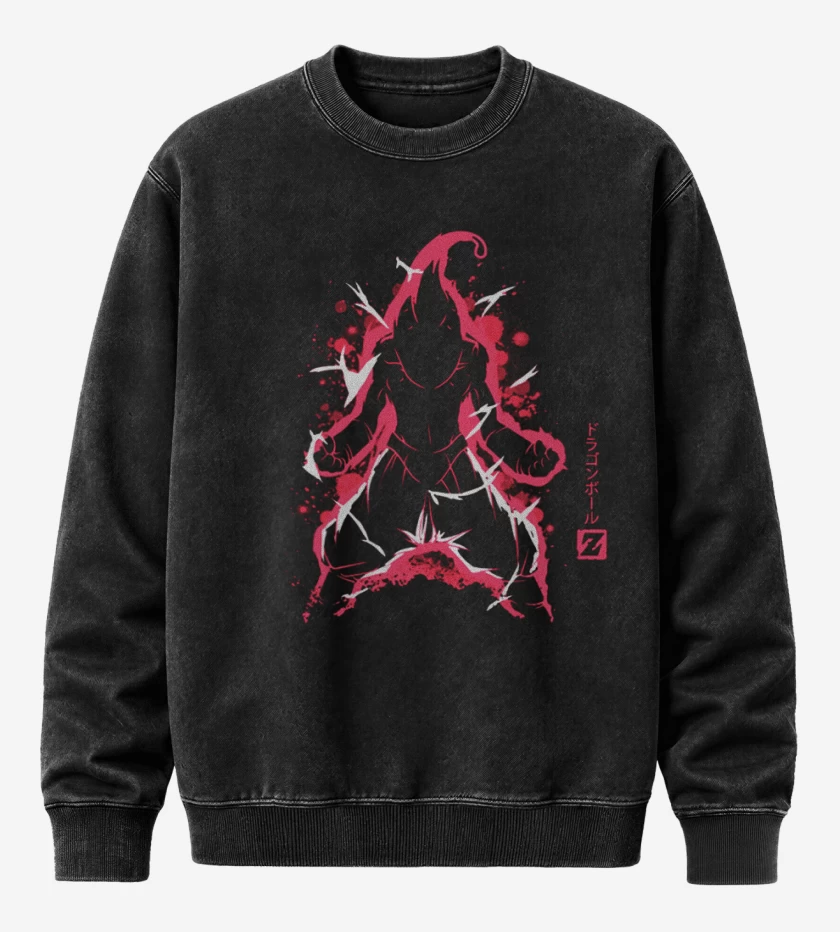 Poleron Polo Acid Wash Negro de boo 