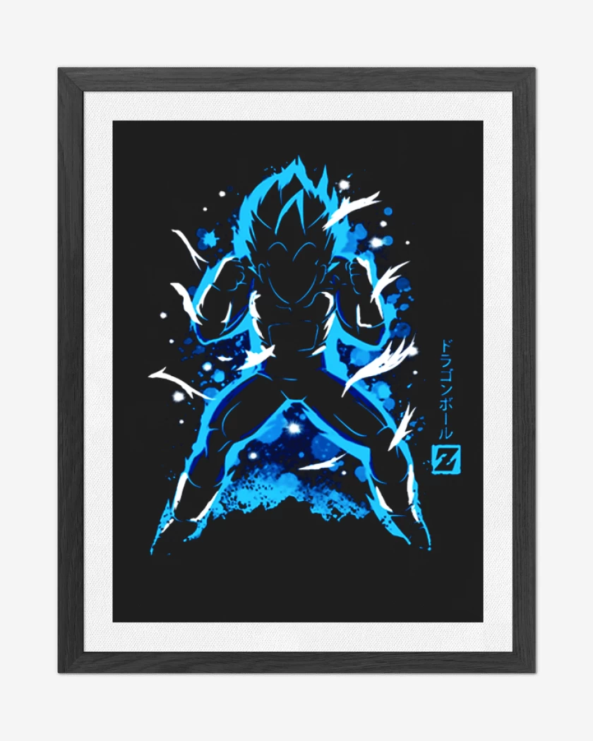 Cuadro decorativo Negro de Vegeta full colors