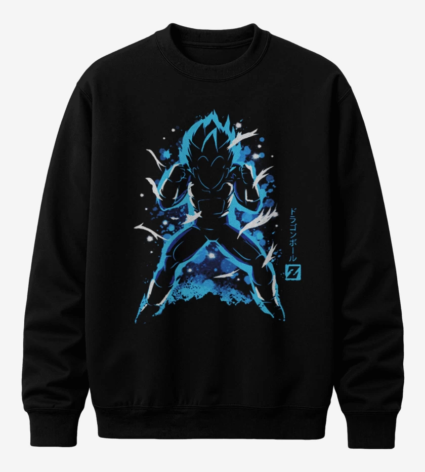 Poleron polo Negro de Vegeta full colors