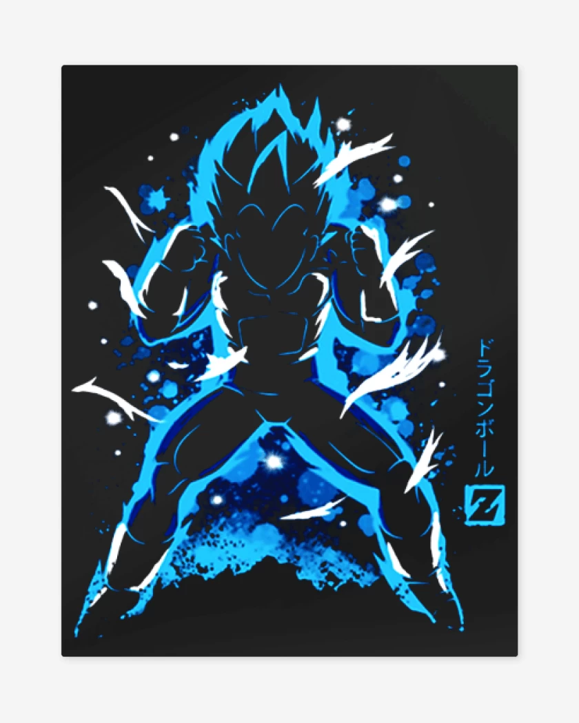 Print metalico Negro de Vegeta full colors
