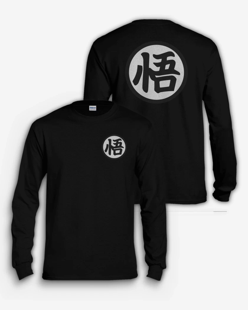 Polera manga larga Kanji dragon ball super 