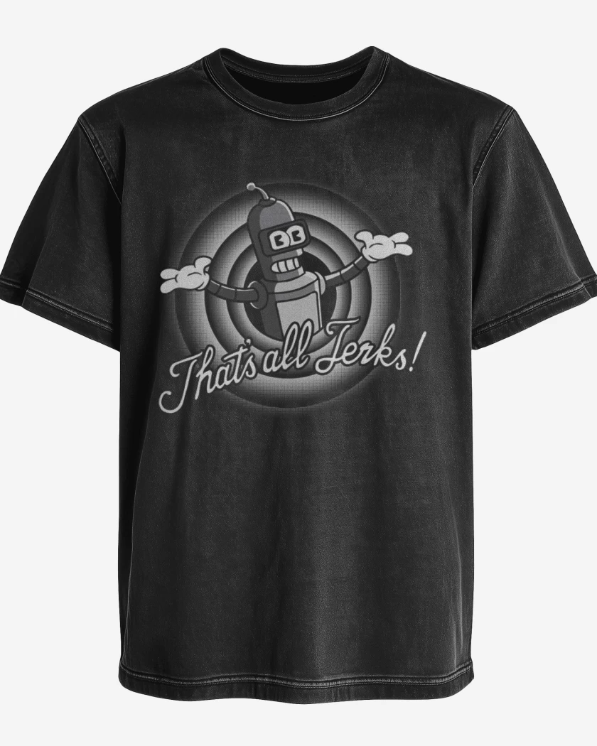 Polera desgastada Negro de Bender