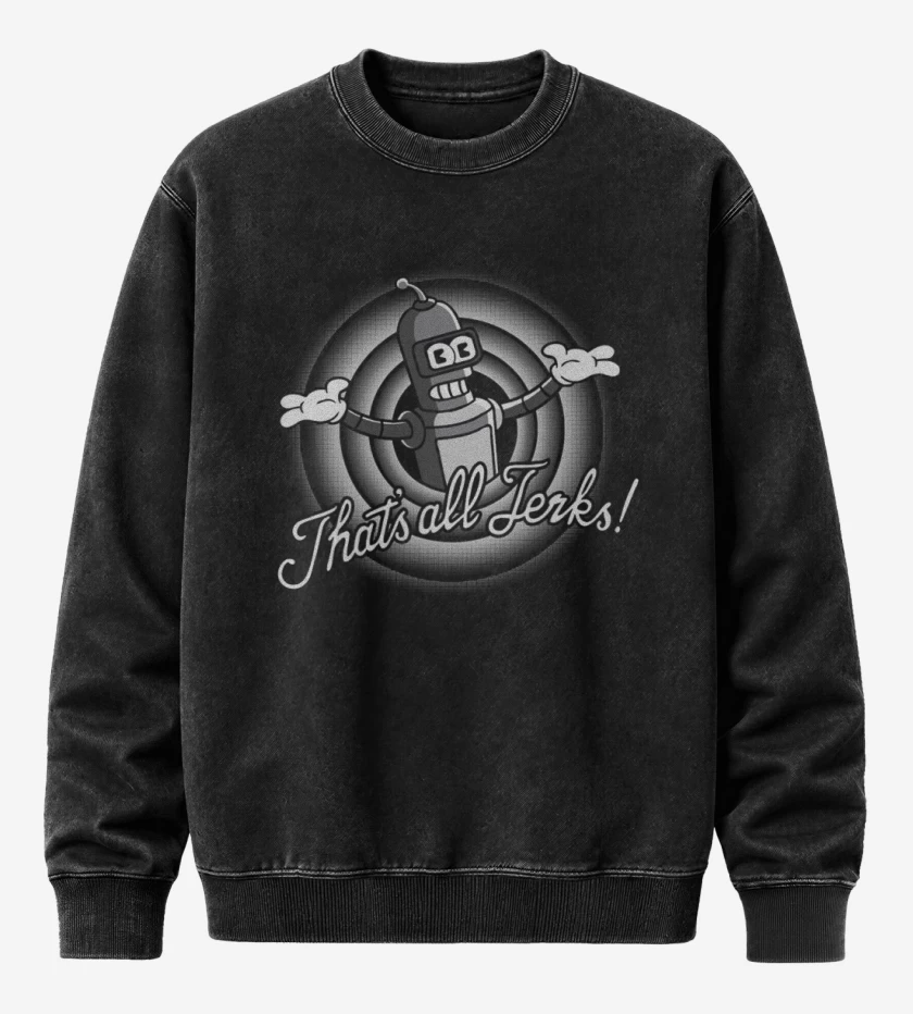 Poleron Polo Acid Wash Negro de Bender