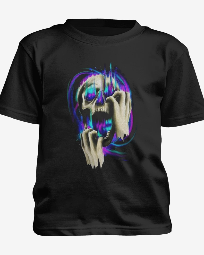 Polera de niño Negro de Galaxia Skull