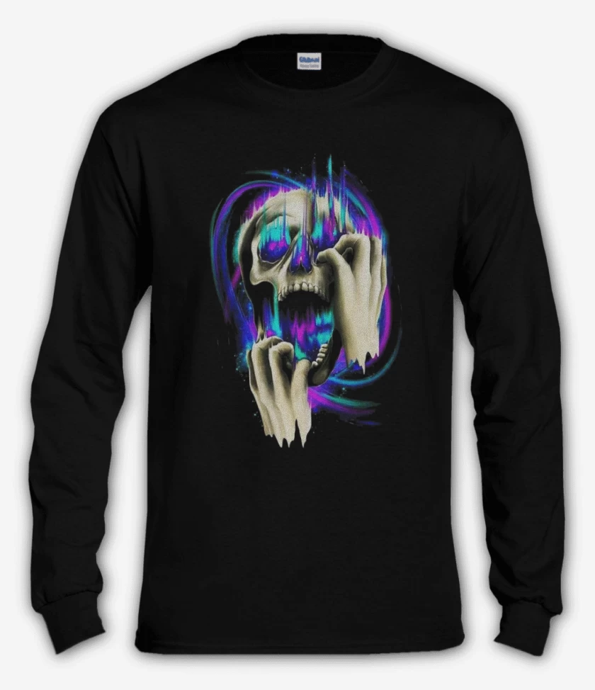 Polera manga larga Galaxia Skull